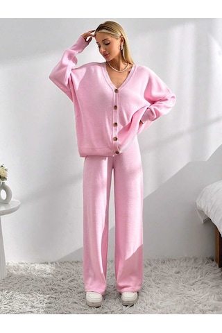 Sayzen Your Shine Basic Hirka Pantolon Alt-üst Takim Sy-2513 Pembe