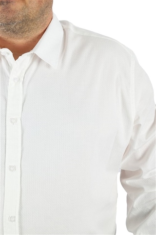 Starbattal Büyük Beden Erkek Gömlek Punteado 23355 BEYAZ