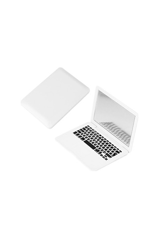 Shineyee Portatif Mini Dizüstü Stili Güneş Parlatıcı Pudra Makyaj Aracı Beyaz Camlı Ayna