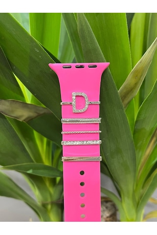 Apple Watch Uyumlu Kordon Aksesuarı Charm Set D Harfi
