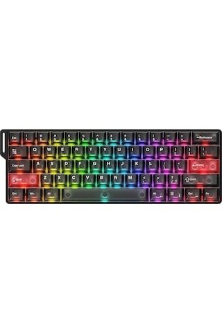 Cool 60 Black-clear %60 Ice Blade Manyetik Switch 8k Hz He Hotswap Rgb İngilizce Gaming Klavye