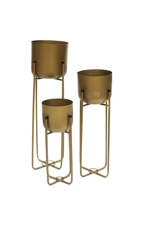 Superbia Metal Ayaklı Saksı Büyük Boy Sarı