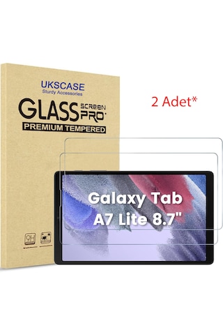 Samsung Uyumlu Galaxy Tab A7 Lite 8.7 İnç 2021 Temperli Cam Ekran Koruyucu 2 Adet
