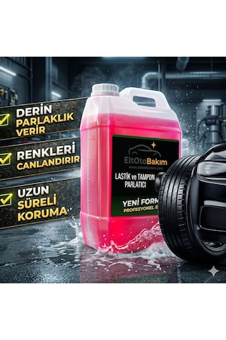 5 Lt - Eltotobakım Lastik Ve Dış Plastik Parlatıcı Bakım Sıvısı 1 Adet