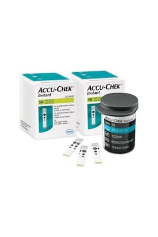 Accu Chek İnstant Ölçüm Stribi 2 Kutu - 100 Adet Eker Ölçüm Çubu