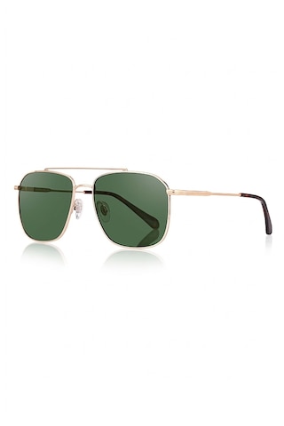 Daniel Klein Dk3284-3 Dikdörtgen Slim Line Polarize Camlı Erkek Güneş Gözlüğü 53-20-145 Gold