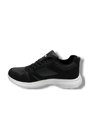 Xstep 020-26 Cilt Deri Anatomik Erkek Sneaker Siyah Beyaz Siyah