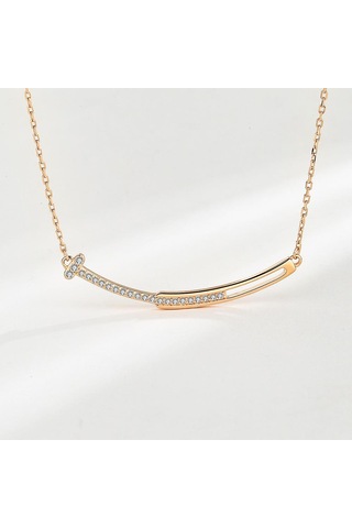 Tancise Kadın Kolye Kolye Klasik 925 Ayar Gümüş Zirkon Moda Hediye Altın