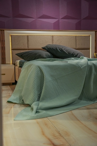 Sofline Premium %100 Pamuk Çift Kişilik Yazlık Pike, Yatak Örtüsü,terletmez Kumaş Nilyeşil Renk 240x200cm Nil Yeşili