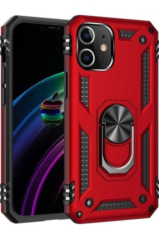 Apple Uyumlu iPhone 12 Kılıf Zore Vega Kapak Kırmızı
