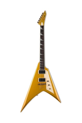Esp Ltd Lkhvmgo Kirk Hammett Kh-v Metalik Gold Altın Rengi V Gövde Eşsiz Duruş