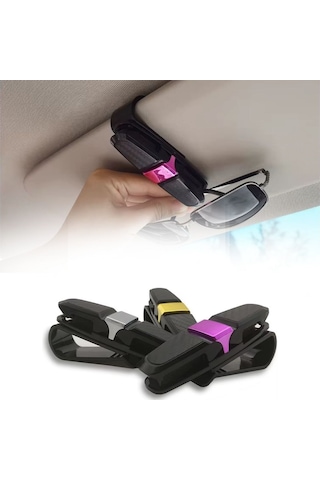 Araç İçi Güneşliğe Takılan 2& Apos Li Gözlük,kart,para Takmalık Aparat 2