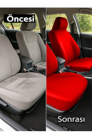 Toyota Corolla Serisi Ön Arka Penye Koltuk Kılıfı Servis Kılıfı Kırmızı