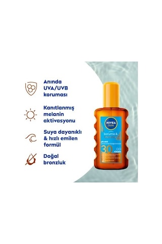 200 Ml Güneş Yağı, Yüksek Koruma Ve Bronzluk Sağlayan Formül