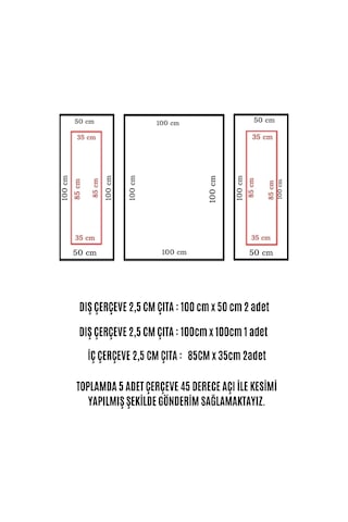 Dekoratif Boyanabilir Duvar Çıtası Hazır Kesimli 2,5 Cm Çıta