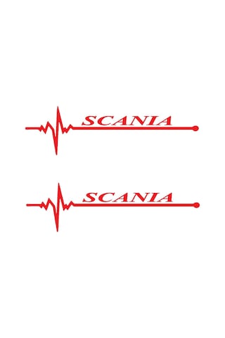 Nabız Ritm Oto Cam Sticker-miyrem Scania 30 X 8 Cm