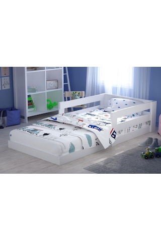 TulipLife TLPE118S 90x190 Genç ve Yetişkin Karyola 90x190 Yatak Uyumlu Beyaz Karyola