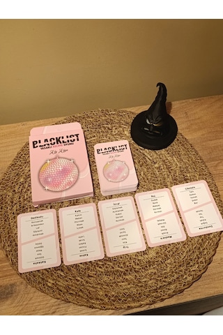 Blacklist Yasaklı Kelime Oyunu Kız Kıza Kese Hediyeli 50 Kart Eğlenceli Grup & Parti Oyunu