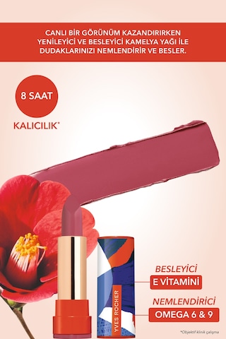 Yves Rocher 8 Saat Etkili Yoğun Renkli Mat Ruj-03. Pembe Mercan-3.8 G-83535 03 Pembe Mercan