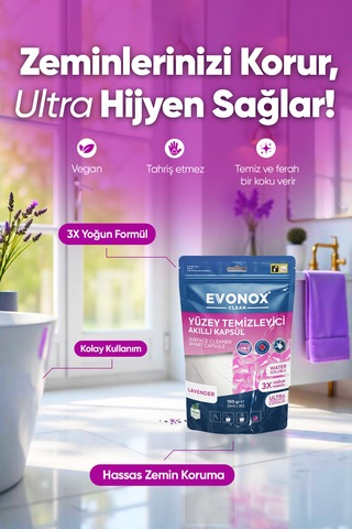 Clean Yüzey Temizleyici Akıllı Kapsül Lavanta Kokulu Tekli