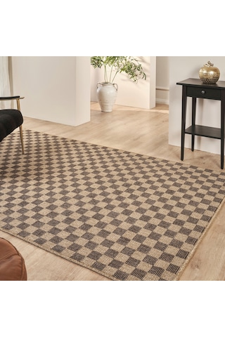 Kaşmir Halı Kilim Jüt Dorne Brown Salon Mutfak Halısı Yolluk Kahverengi