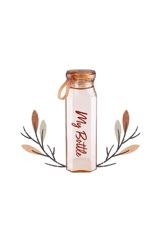 My Bottle Köşe Cam Matara 500 Ml - Renk Seçenekli Kahverengi