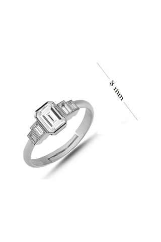 925 Ayar Gümüş Ayarlanabilir Baget Yüzük Gümüş