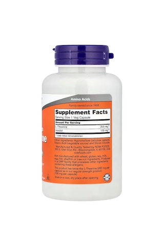 Now Foods Double Strength L-theanine With İnositol 120 Veg Capsules