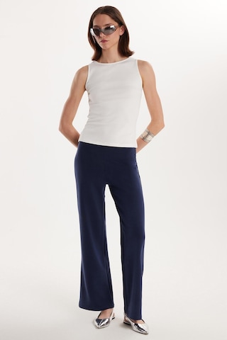Tudors Kadın Relax Fit Rahat Kesim Lastikli Geniş Paça Modal Lacivert Pantolon-34200 Lacivert