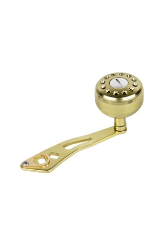 Jeehugo Metal Baitcasting Makineye Uyumlu 38mm Altın Metal Toplu Tek Kollü Manivela, 8 5mm Bağlantı, Dayanıklı Konstruksiyon