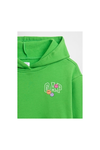 Kız Çocuk Relaxed Gap Logo Kapüşonlu Sweatshirt Yesil