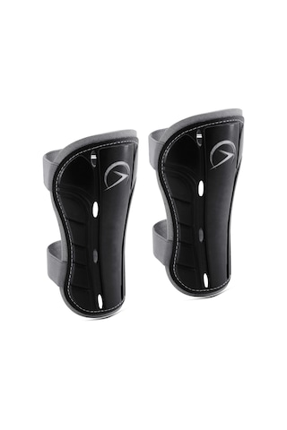 Futbol Tekmelik 2 Adet Kaval Koruyucu Spor Futbol Tekmeliği Çift Cırtlı L Siyah