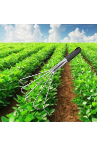 Homyl Bahçe El Tırmık Aracı Çim Toprak Sap-uzunluğu-17cm