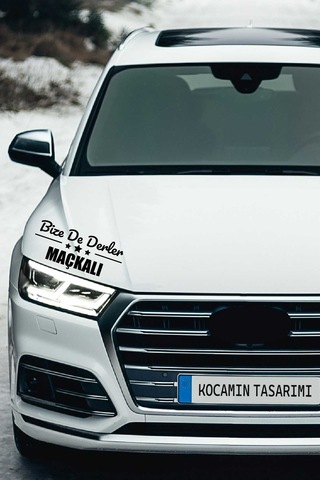 Trabzon Maçka Siyah Araba Etiketi Trabzon Bize De Derler Maçkalı 40x15 Cm Otomobil Sticker 40 CM - Siyah