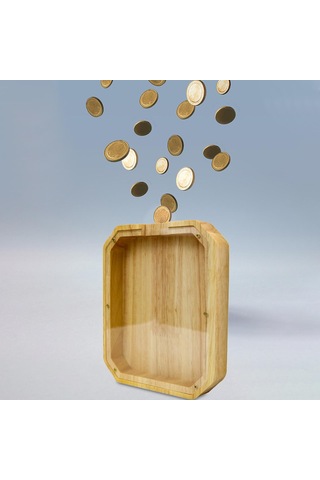 Dolıty Ahşap Kumbara Para Kutusu Modern Zanaat Iyi Davranış 15x2.8x18cm