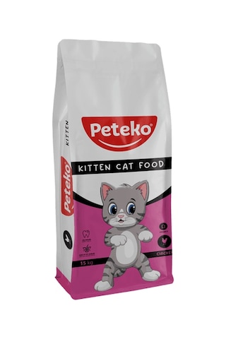 Peteko Tavuklu Yavru Kedi Kuru Maması 15 KG