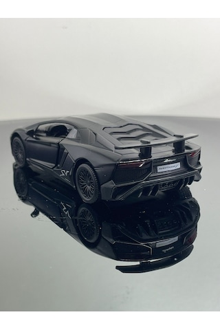 Lamborghini Aventador Sv Coupe 1:32 Ölçek Metal Çek Bırak Model Araba 12 Cm - Siyah