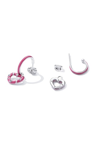 Flybuy 925 Ayar Gümüş Kalp Küpe - Elegan Kolye - Özel Günler İçin Orta Boy