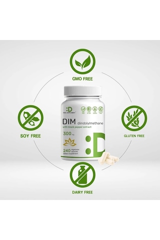 Dım With Black Pepper Extract 300mg, 240 Kapsül Usa Menşei- Dmmedicine'den