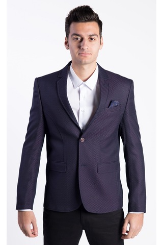 Sposo G-207 Dar Kalıp Desenli Mor Erkek Blazer Ceket Mor