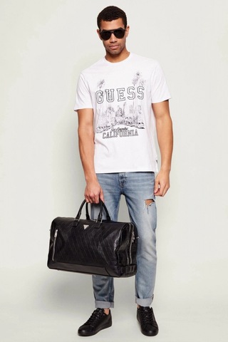 Guess Lüks Kadın Seyahat Çantası Erkek Siyah Valiz Tmtotep6134-bla