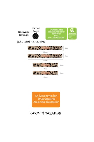 Queen Yazılı Leopar Desenli Karbon Kapı Eşiği Koruyucu Seti 4 Kapı Kadınlara Özel Premium Sticker