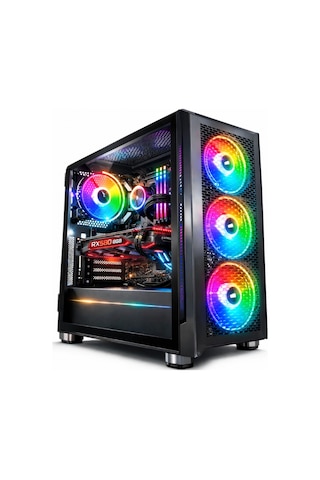 J-Tech INFERNO i5-6500TE 16 GB 256 GB SSD 8 GB RX580 Free Dos Masaüstü Oyuncu Bilgisayarı
