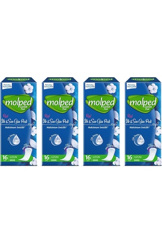 Molped İlk&son Gün Pedi 16 Lı Uzun X 4 Adet