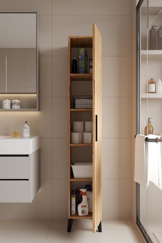 Mundo Tek Kapılı Banyo Dolabı Çok Amaçlı Dolap - Atlantik Çam Atlantik Çam