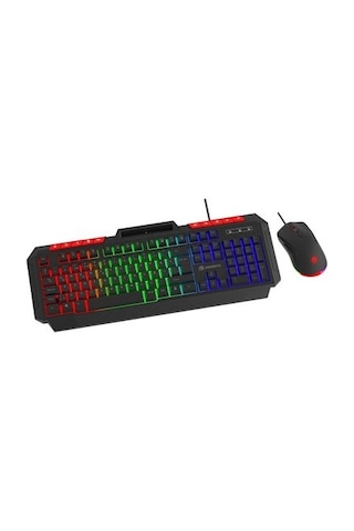 Gamebooster Knight Km-11b Rainbow Aydınlatmalı Kablolu Oyuncu Klavye & Rgb Mouse Set -