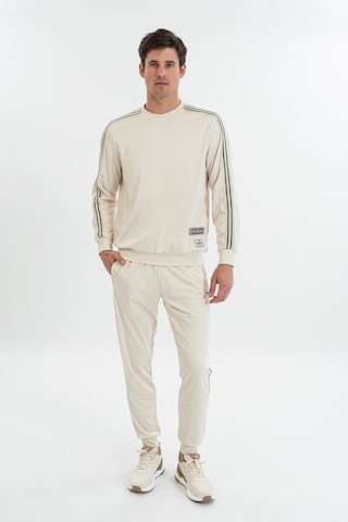 Maraton Comfort Erkek Bisiklet Yaka Taş- Sweatshirt Taş-