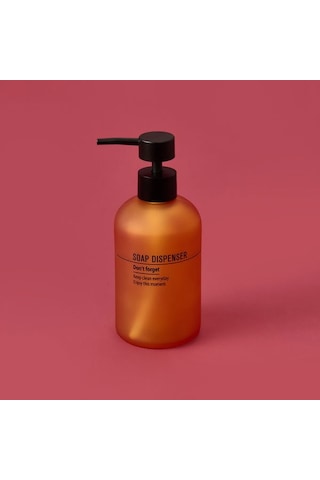 Mien Cam Sıvı Sabunluk - Turuncu - 19 Cm Turuncu / Siyah