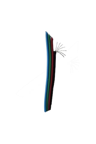 4 Damarlı Rgb Şerit Led Ve Montaj Bant Kablosu 4x7 Kalaylı Tam Bakır 5 Metre Yassı Kablo