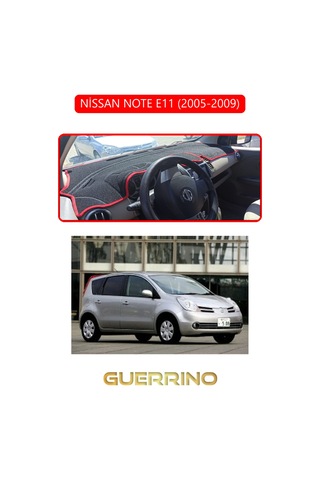 Nissan Note E11 2005-2009torpido Koruma Halısı Kırmızı Kenar Uyumlu